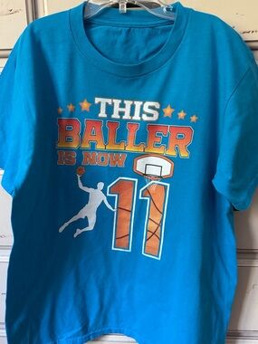 Kids' Blue 'This Baller Is Now 11' Graphic Tee